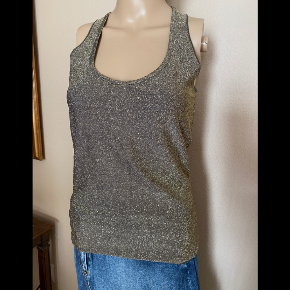New Beautiful Surrealist Golden Tank Top .  S/1